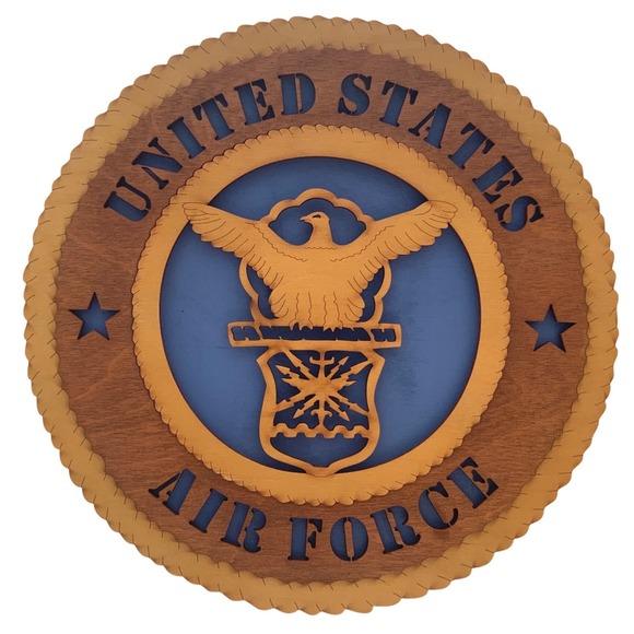 unbranded Other - United States Air Force Wooden Wall Plaque Eagle Military Decor Made in USA 11"